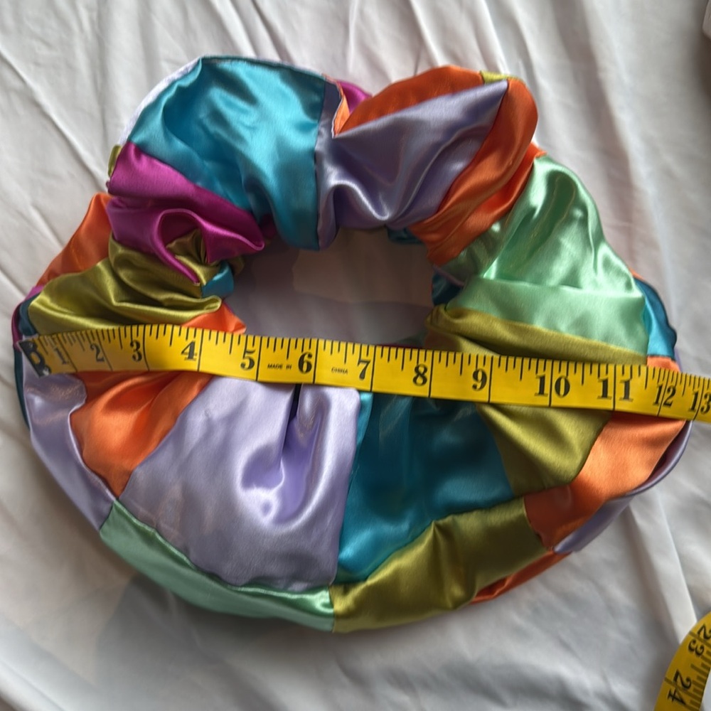 Colorful Patchwork Scrunchie Hangbag - image 4